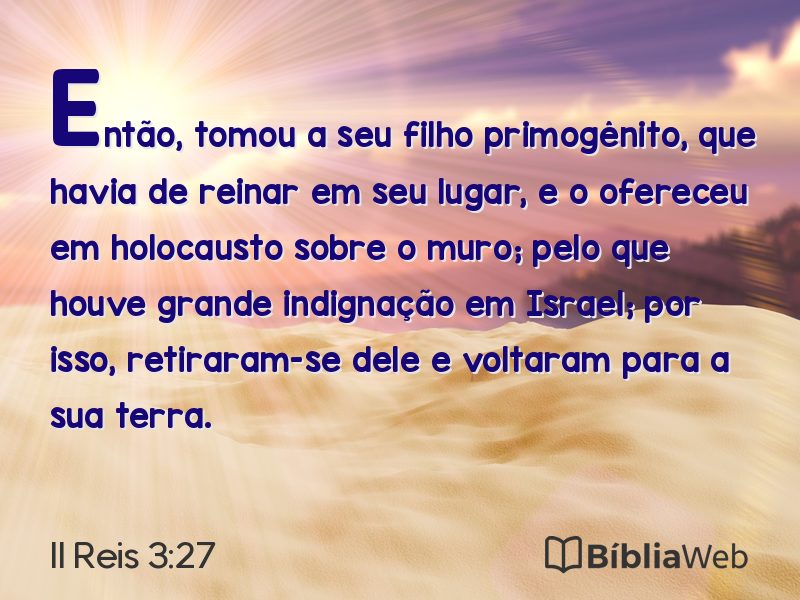 II Reis 3:27 em imagem para compartilhar