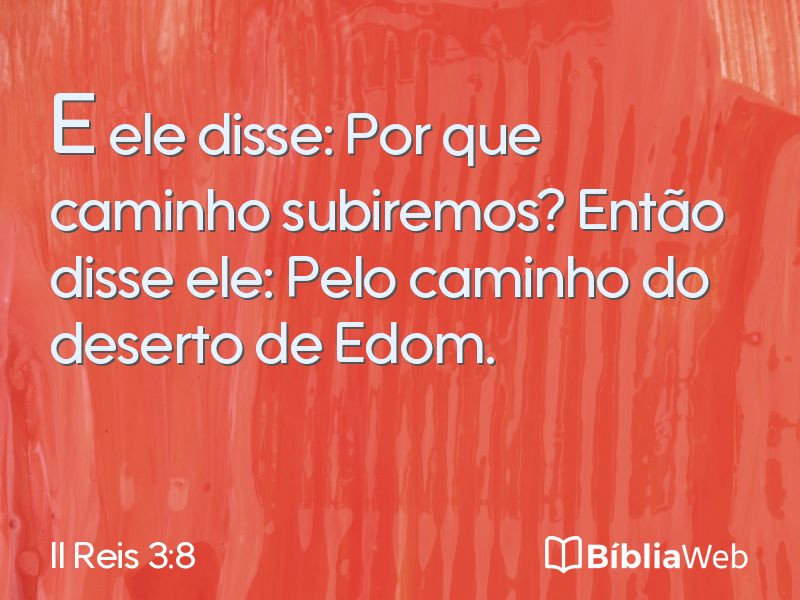 II Reis 3:8 em imagem para compartilhar