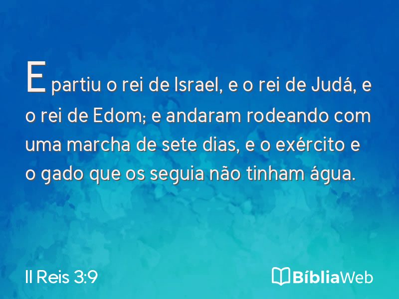 II Reis 3:9 em imagem para compartilhar