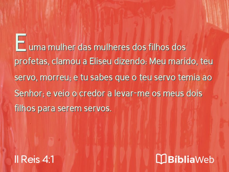 II Reis 4:1 em imagem para compartilhar