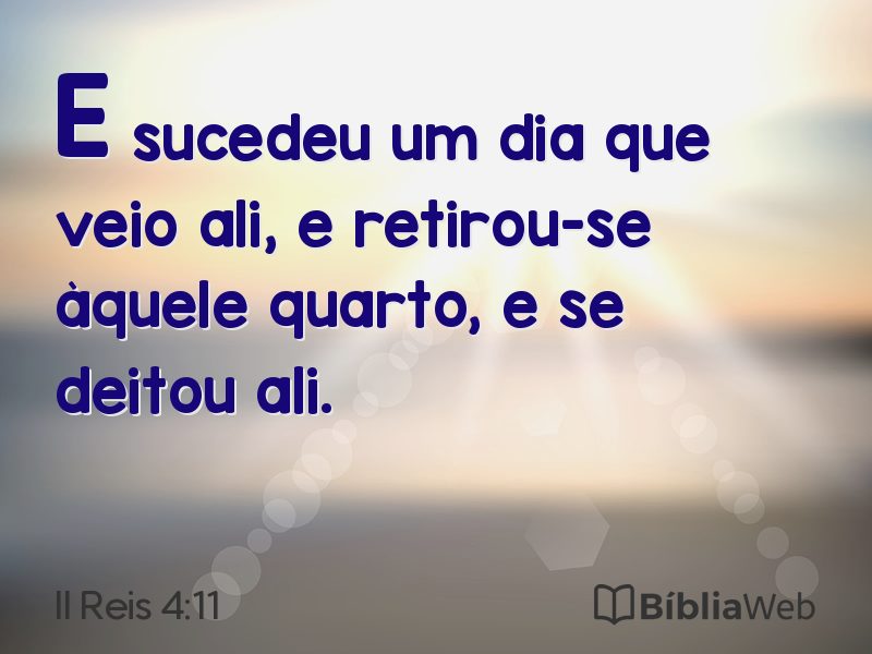 II Reis 4:11 em imagem para compartilhar