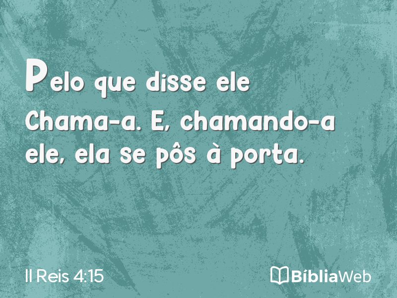 II Reis 4:15 em imagem para compartilhar