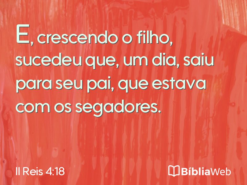 II Reis 4:18 em imagem para compartilhar