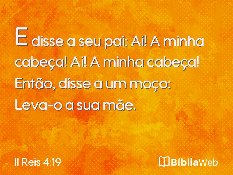 II Reis 4:19 em imagem para compartilhar
