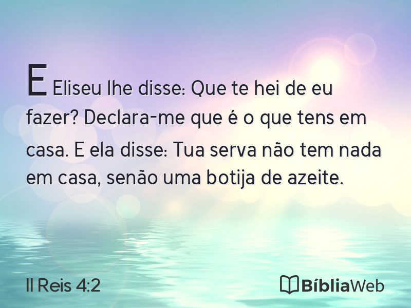 II Reis 4:2 em imagem para compartilhar