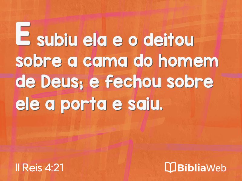 II Reis 4:21 em imagem para compartilhar