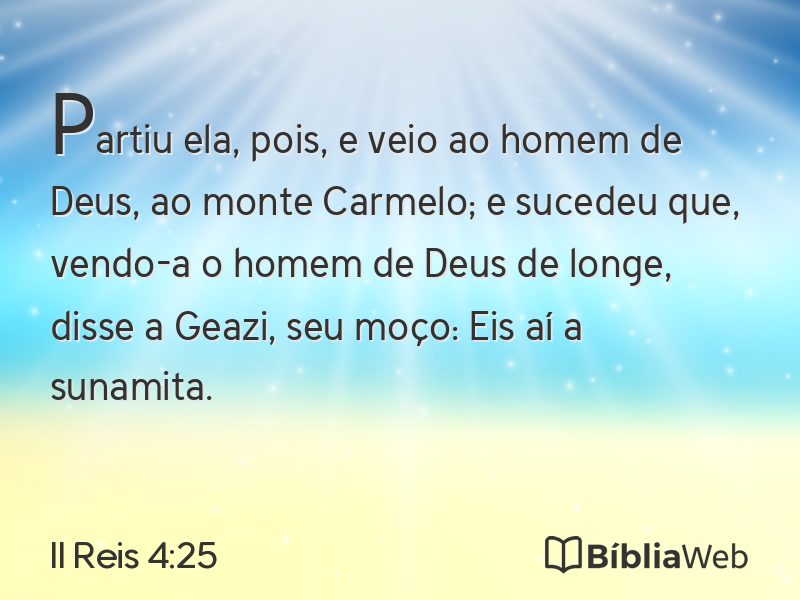 II Reis 4:25 em imagem para compartilhar