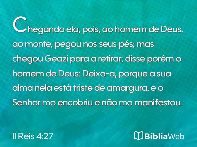 II Reis 4:27 em imagem para compartilhar