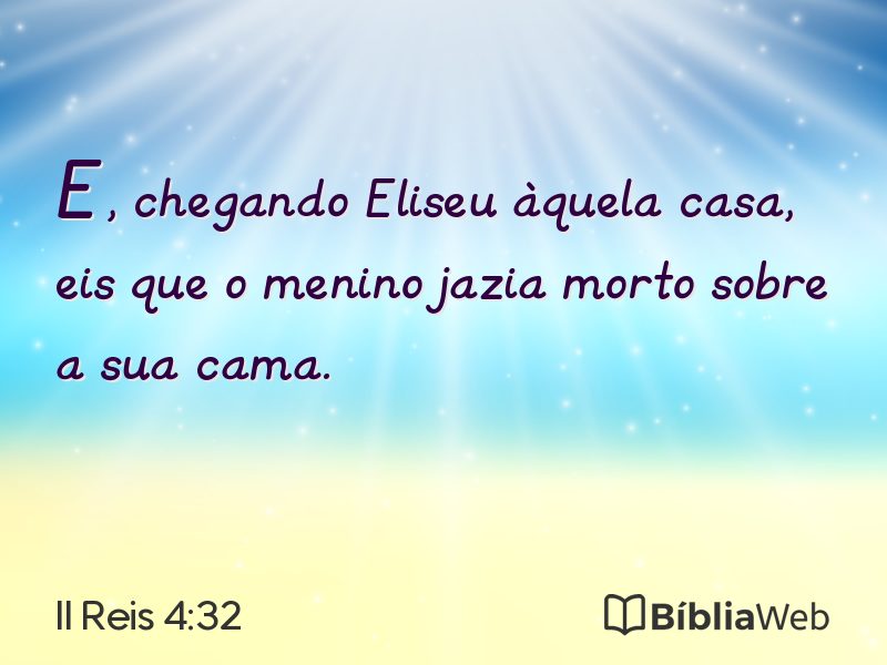 II Reis 4:32 em imagem para compartilhar