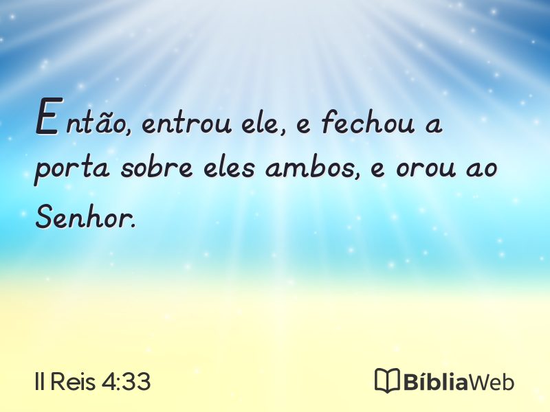 II Reis 4:33 em imagem para compartilhar