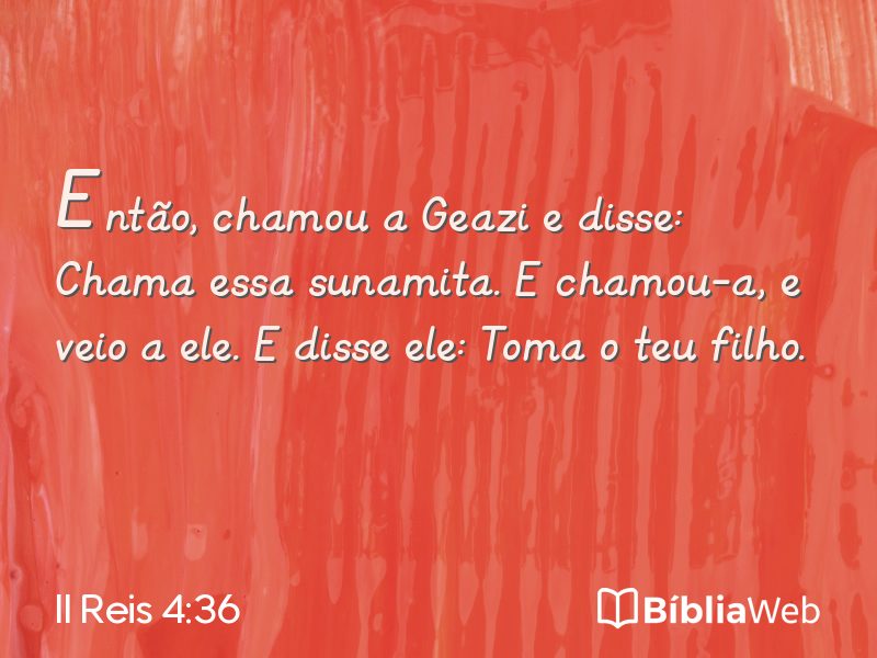 II Reis 4:36 em imagem para compartilhar