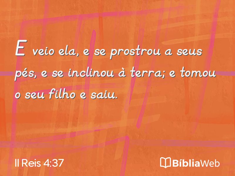 II Reis 4:37 em imagem para compartilhar