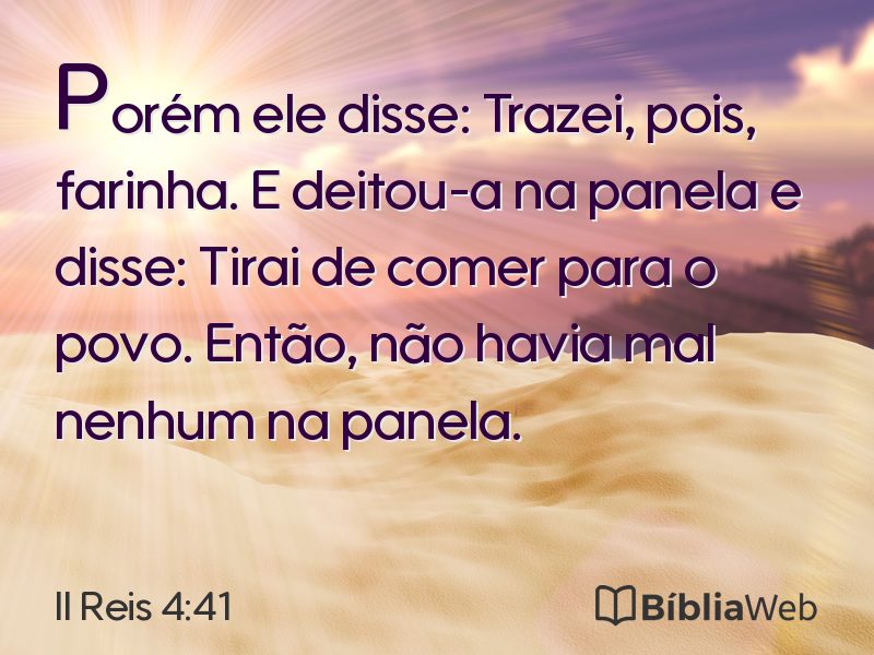II Reis 4:41 em imagem para compartilhar