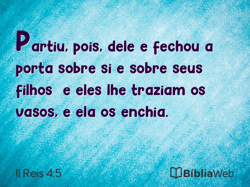II Reis 4:5 em imagem para compartilhar