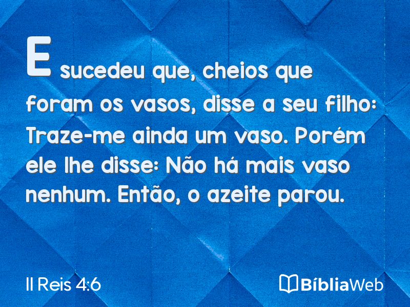 II Reis 4:6 em imagem para compartilhar