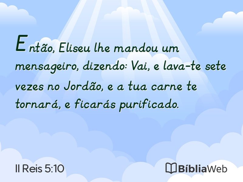 II Reis 5:10 em imagem para compartilhar