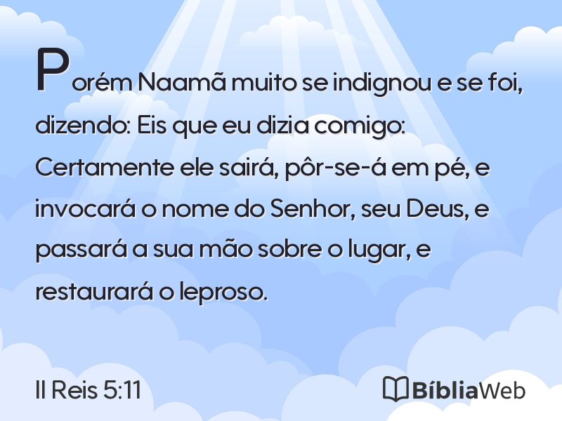 II Reis 5:11 em imagem para compartilhar