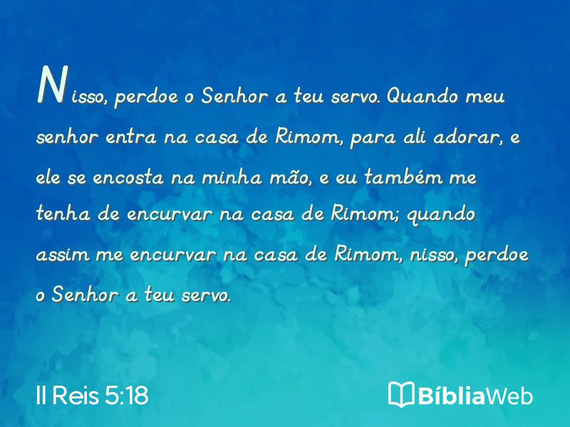 II Reis 5:18 em imagem para compartilhar