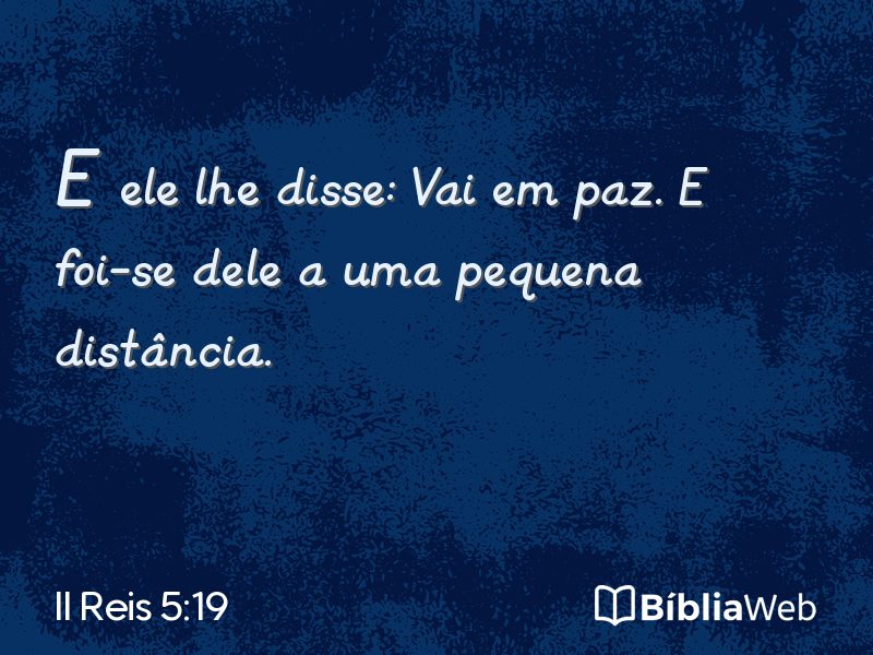II Reis 5:19 em imagem para compartilhar