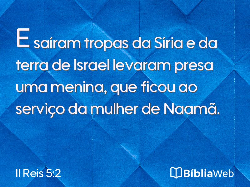 II Reis 5:2 em imagem para compartilhar
