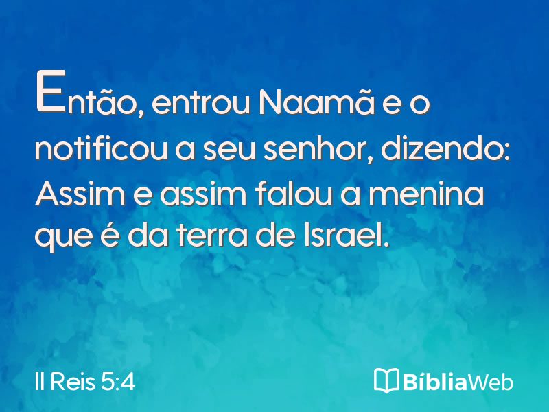 II Reis 5:4 em imagem para compartilhar