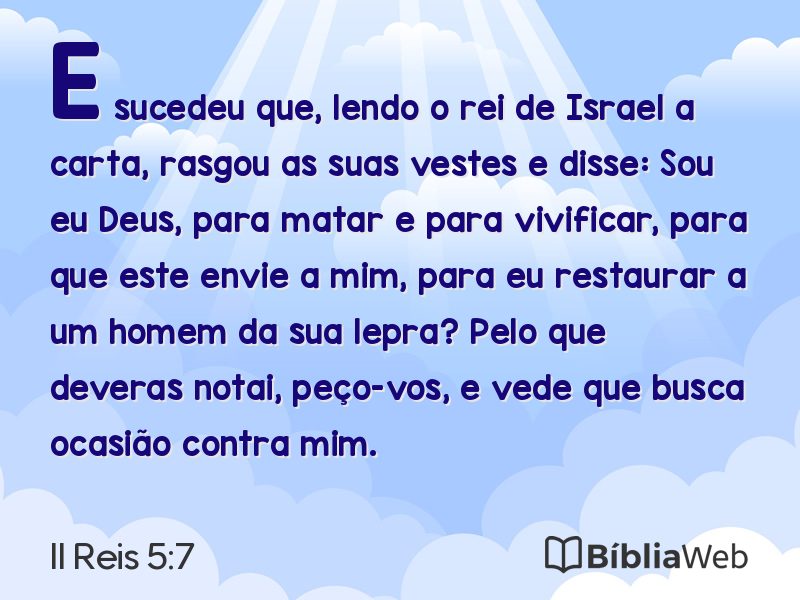 II Reis 5:7 em imagem para compartilhar
