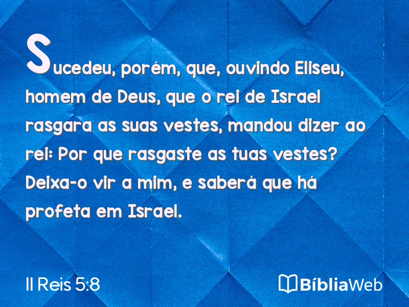 II Reis 5:8 em imagem para compartilhar