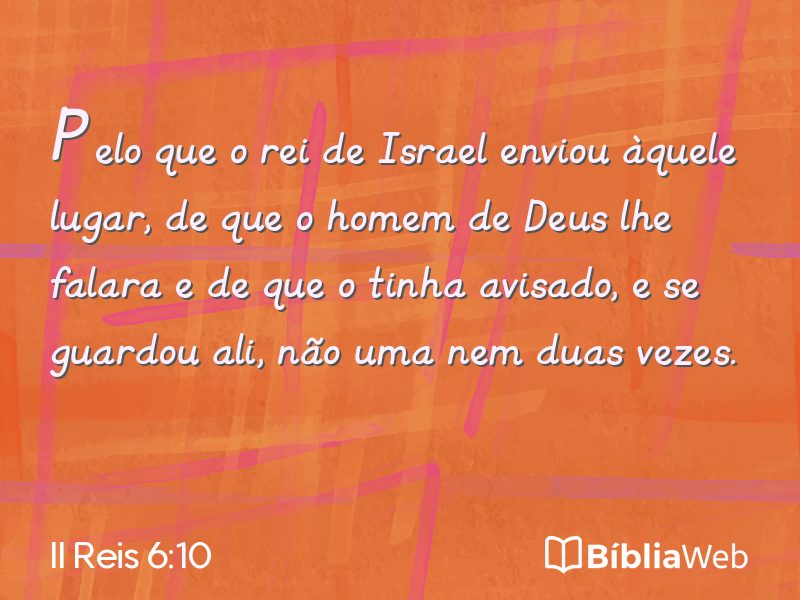 II Reis 6:10 em imagem para compartilhar