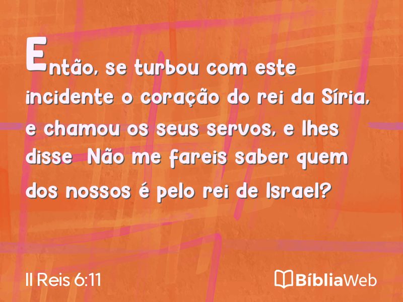 II Reis 6:11 em imagem para compartilhar