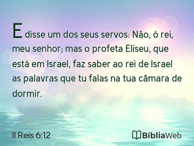 II Reis 6:12 em imagem para compartilhar