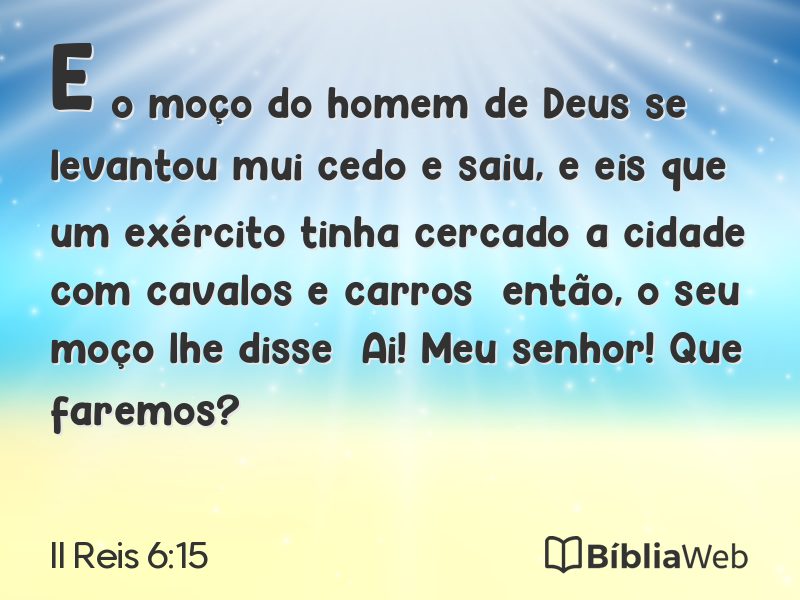 II Reis 6:15 em imagem para compartilhar