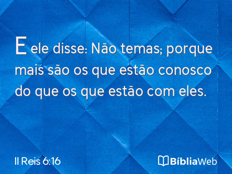 II Reis 6:16 em imagem para compartilhar