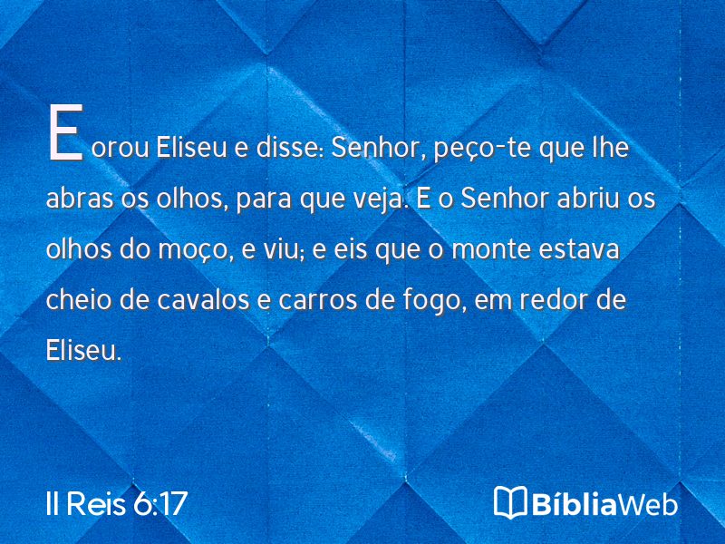 II Reis 6:17 em imagem para compartilhar