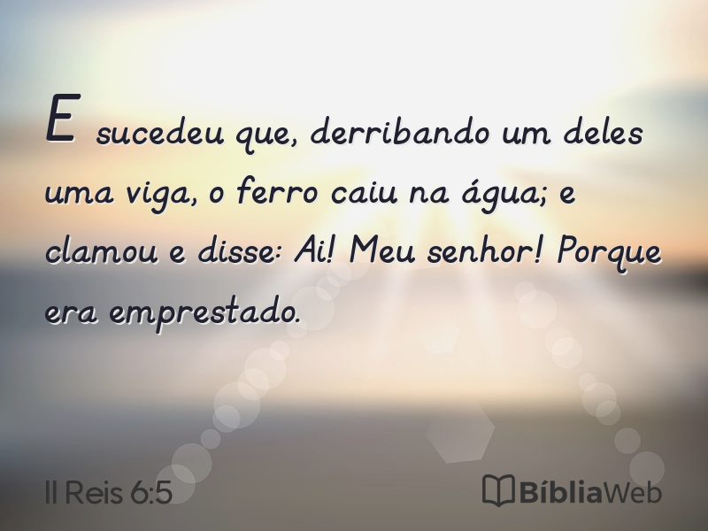 II Reis 6:5 em imagem para compartilhar