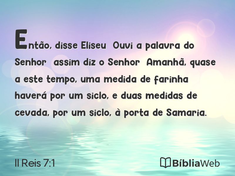 II Reis 7:1 em imagem para compartilhar