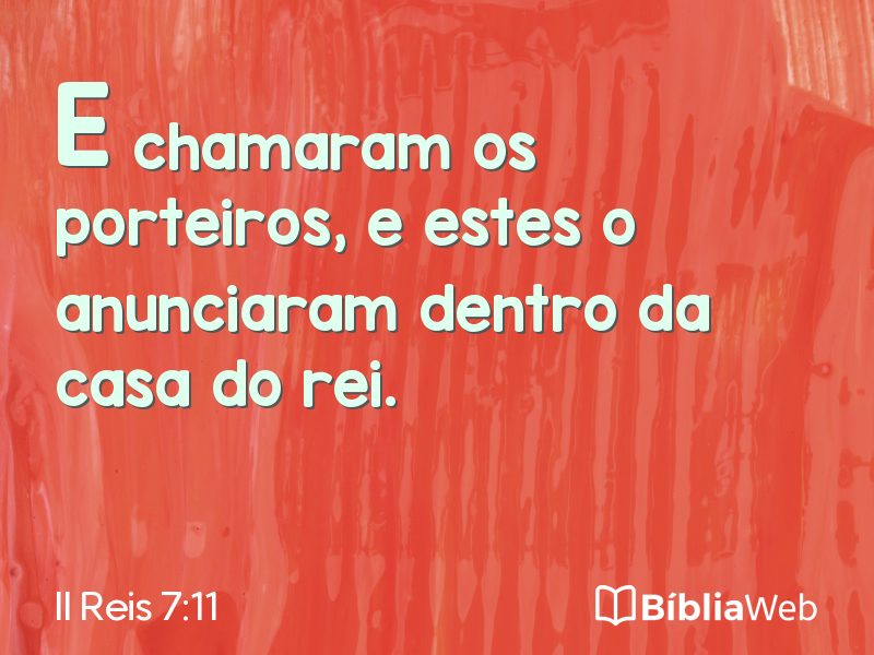 II Reis 7:11 em imagem para compartilhar