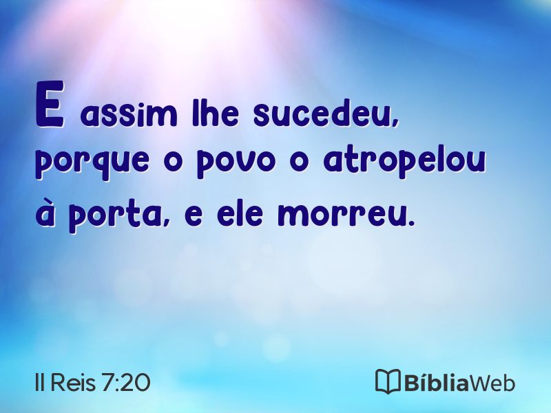 II Reis 7:20 em imagem para compartilhar