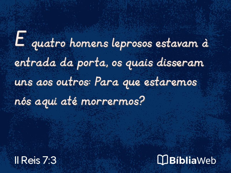 II Reis 7:3 em imagem para compartilhar