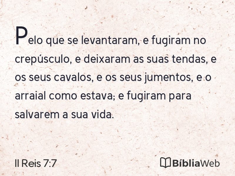 II Reis 7:7 em imagem para compartilhar