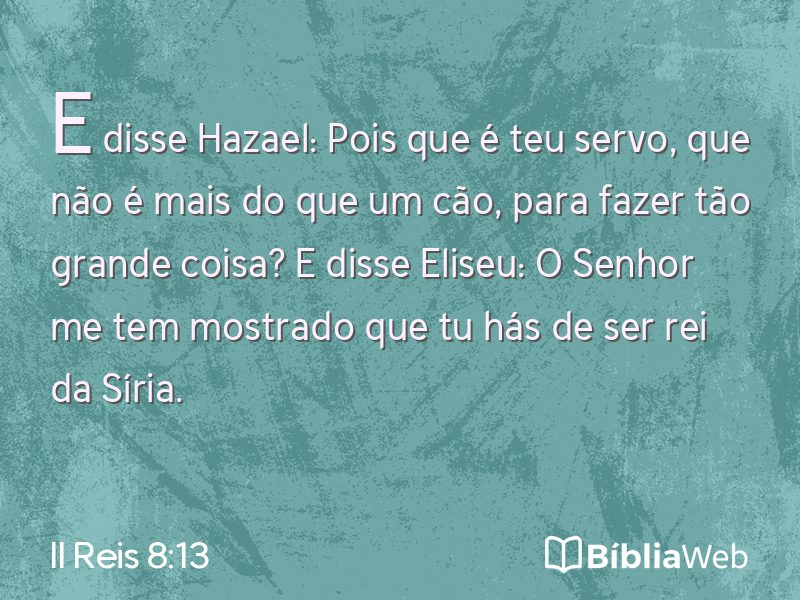 II Reis 8:13 em imagem para compartilhar