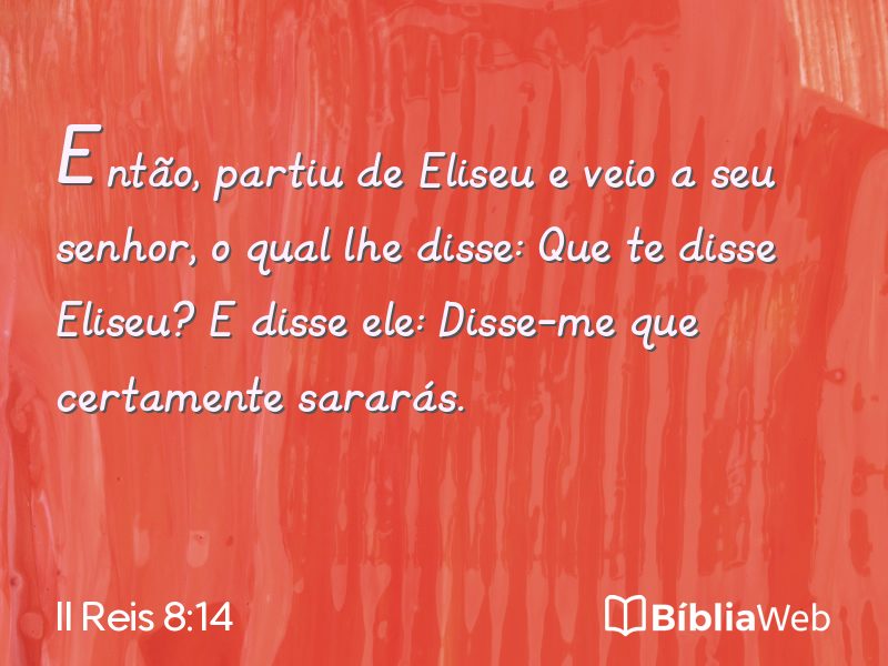 II Reis 8:14 em imagem para compartilhar