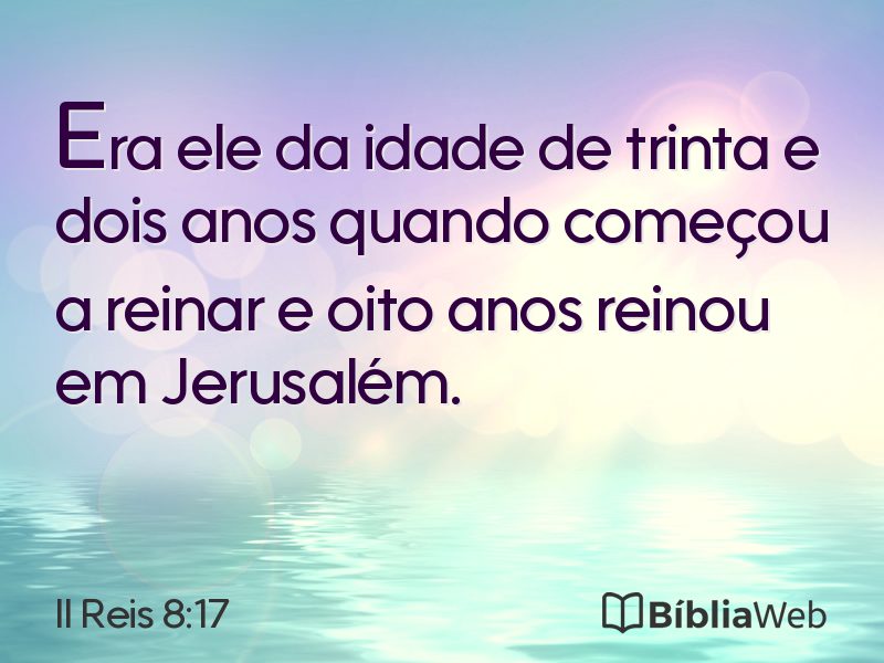 II Reis 8:17 em imagem para compartilhar