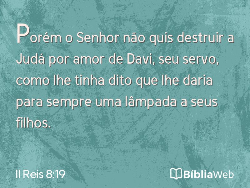 II Reis 8:19 em imagem para compartilhar
