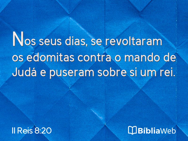 II Reis 8:20 em imagem para compartilhar