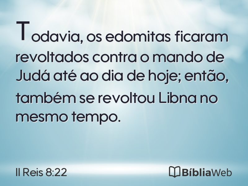 II Reis 8:22 em imagem para compartilhar