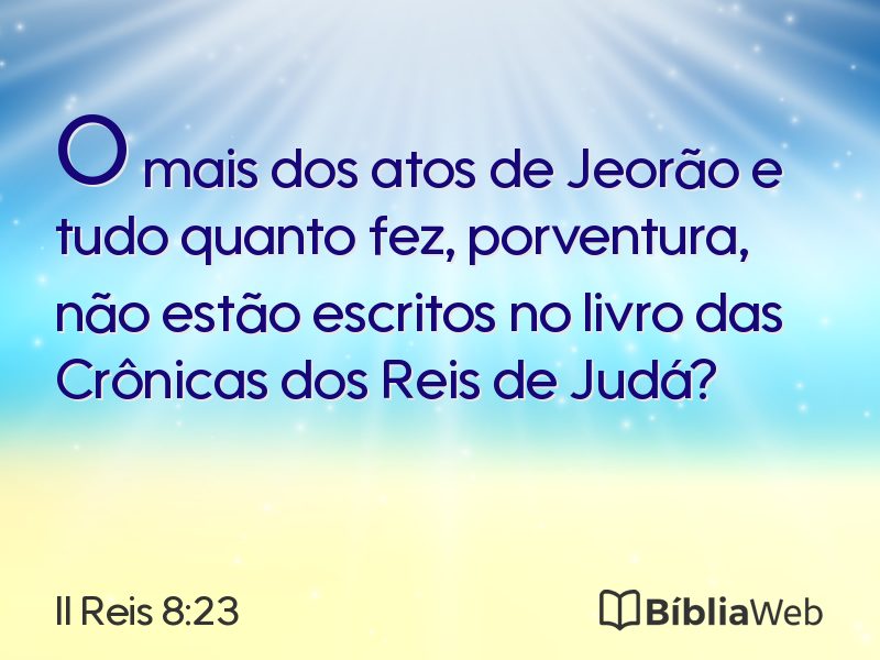 II Reis 8:23 em imagem para compartilhar