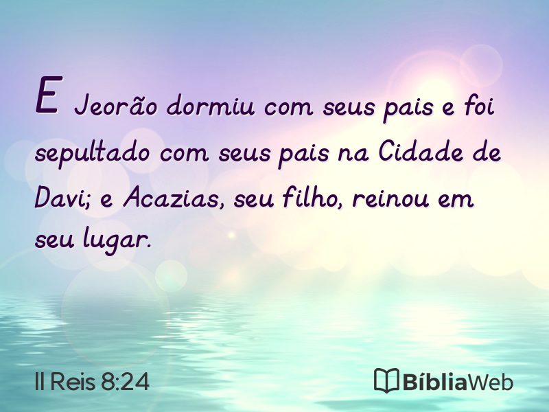 II Reis 8:24 em imagem para compartilhar