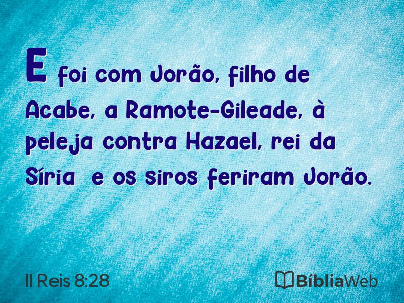II Reis 8:28 em imagem para compartilhar