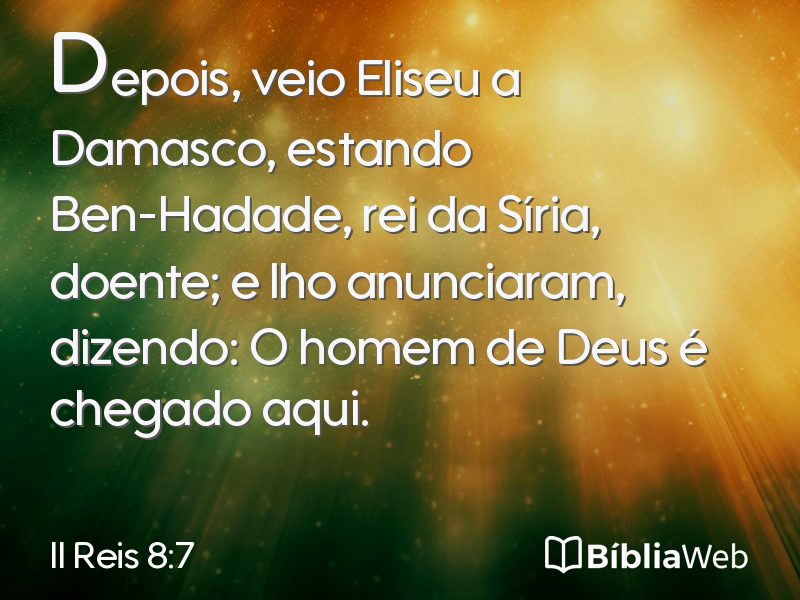 II Reis 8:7 em imagem para compartilhar