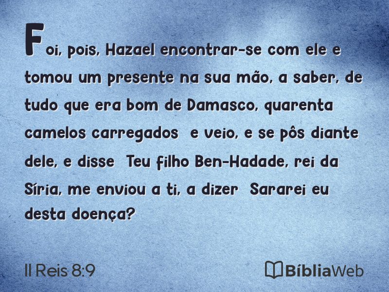 II Reis 8:9 em imagem para compartilhar